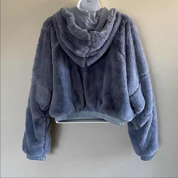 Free People Movement Love It Softly Hoodie Jacket in Blue/Grey NWOT - Picture 6 of 7